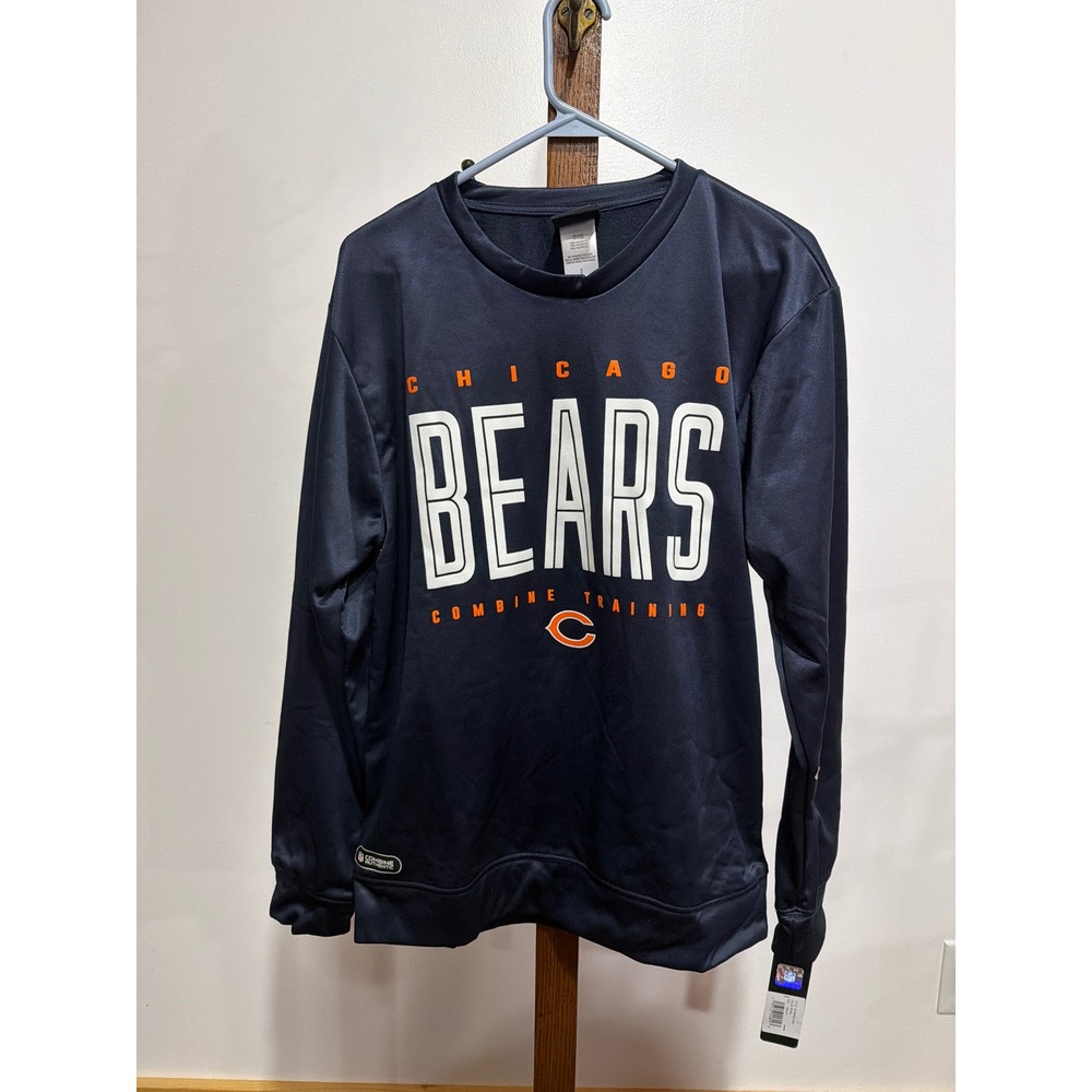 NFL Team Apparel Chicago Bears Combine Training Sweatshirt Mens M Football NEW